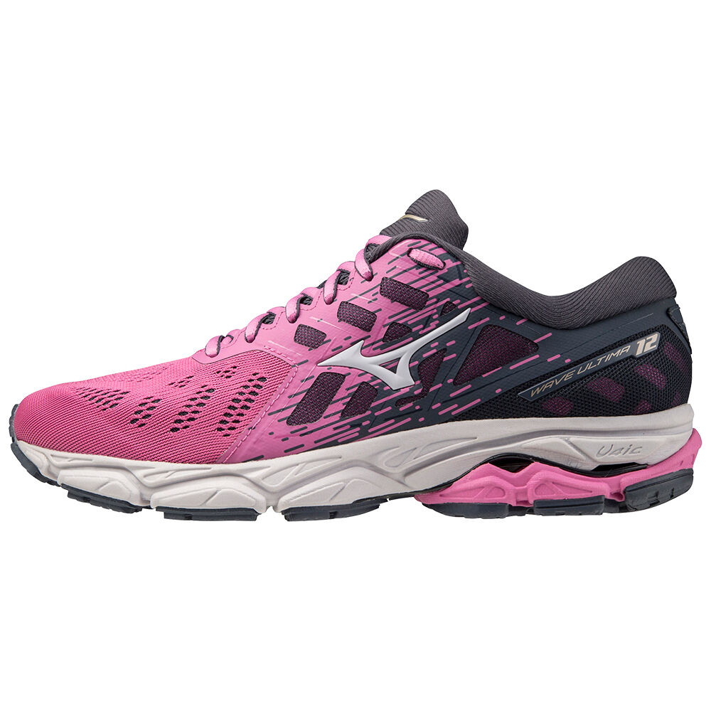 Womens Mizuno Wave Ultima 12 Running Shoes Rose/White/Navy Philippines (WTYPAM048)